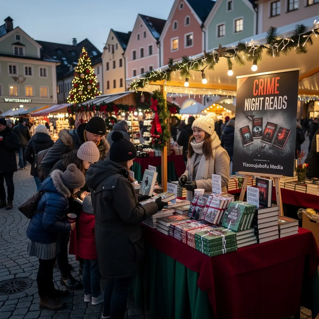Eine Nahaufnahme eines Buchcovers eines beliebten Kriminalromans mit geheimnisvollem Design.